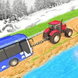 Chained Tractor Towing Rescue