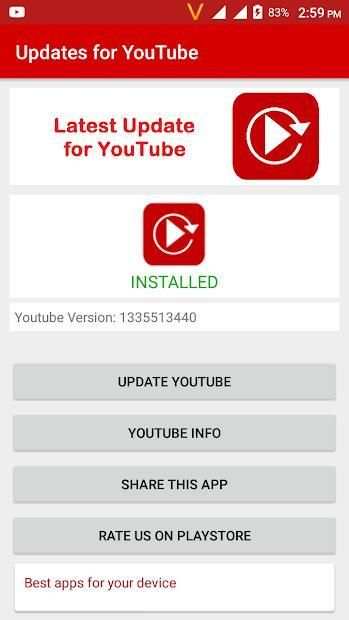 Update YouTube Quickly error fix स्क्रीनशॉट 1