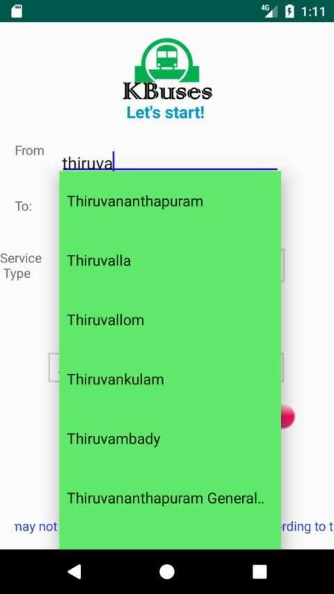 KBuses - Kerala Bus Shedules screenshot 4