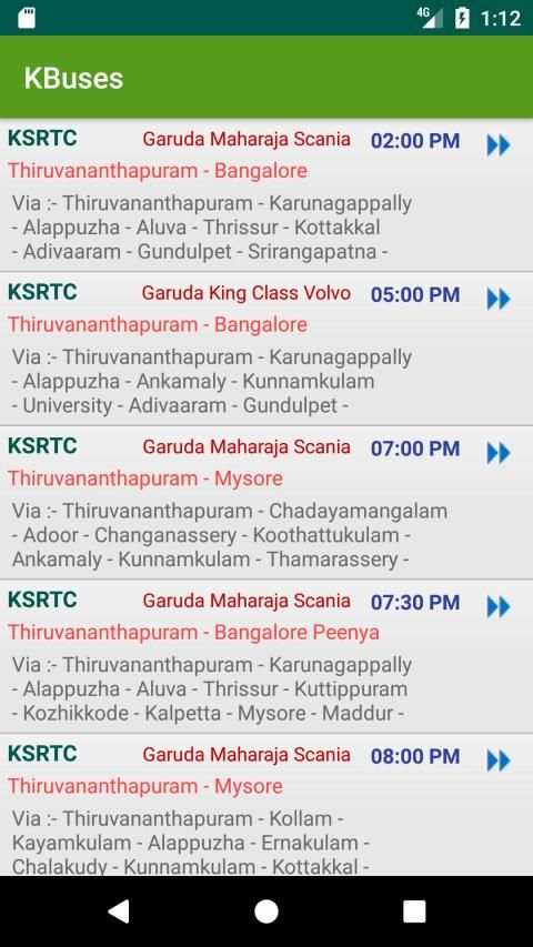 KBuses - Kerala Bus Shedules screenshot 3