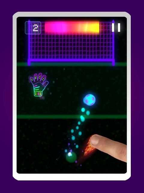 Neon Flick Soccer - Free Kick Game स्क्रीनशॉट 1