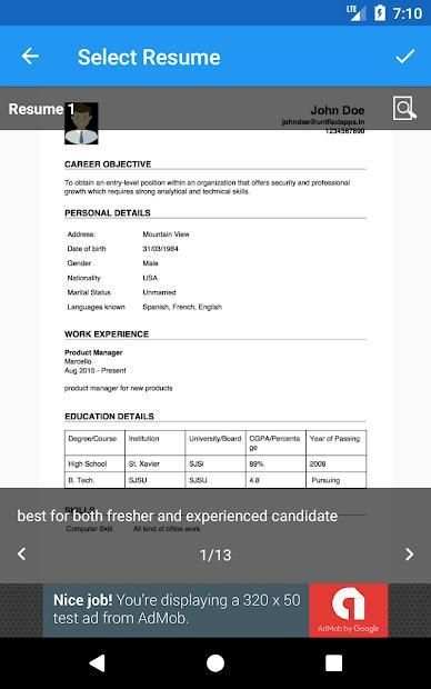 Make My Resume screenshot 4