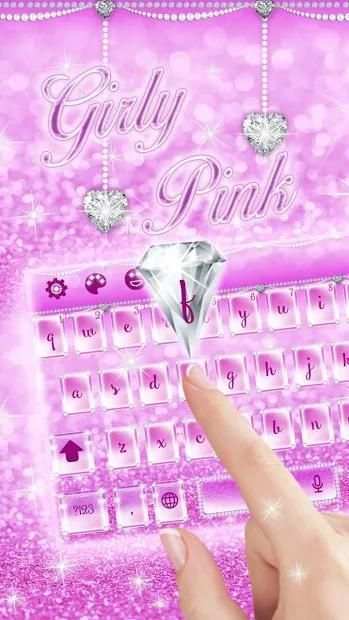 Rosy Glitter Keypad स्क्रीनशॉट 1