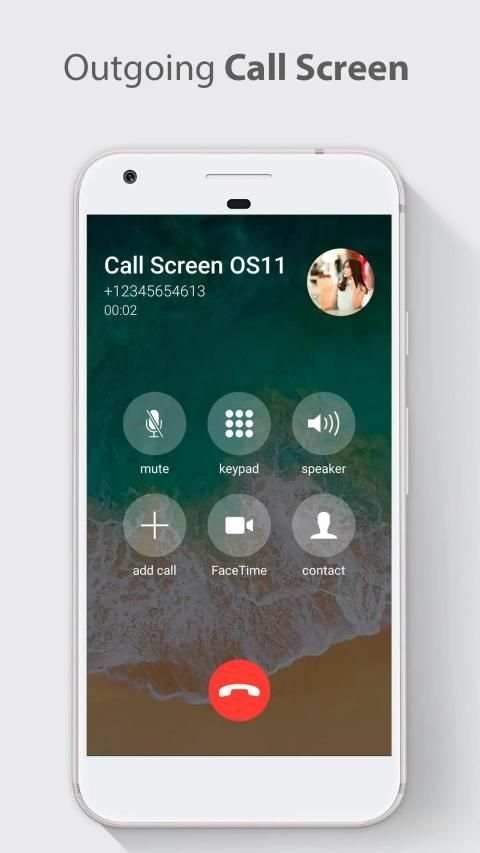 Call Screen Theme OS 11 Phone 8 screenshot 1