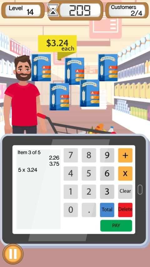 Supermarket Cashier - Cash Register & Money Game screenshot 6