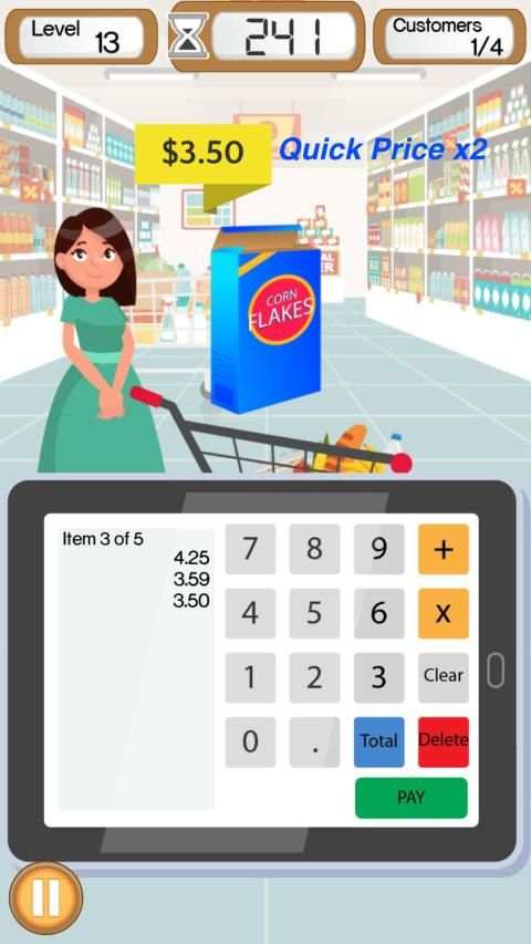 Supermarket Cashier - Cash Register & Money Game screenshot 7