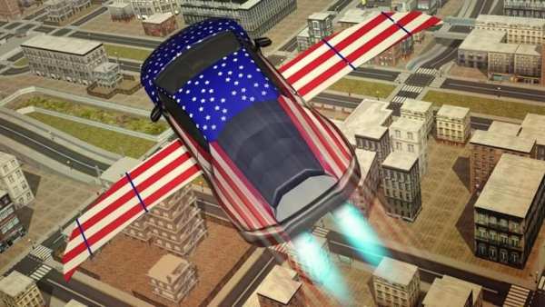 Free Flying Racing Car Driving screenshot 7