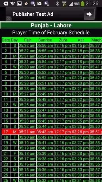Pakistan Prayer Time स्क्रीनशॉट 4
