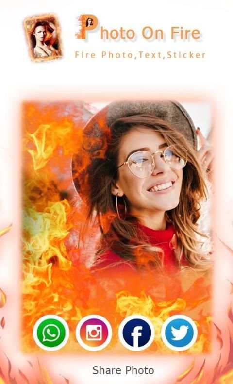 Photo On Fire - Fire Photo ,Text, Sticker **️ screenshot 3