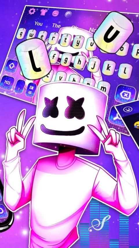Galaxy Neon DJ Keyboard Theme स्क्रीनशॉट 2