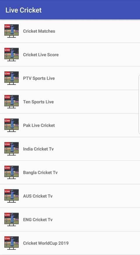 Live Cricket Tv Guide screenshot 1