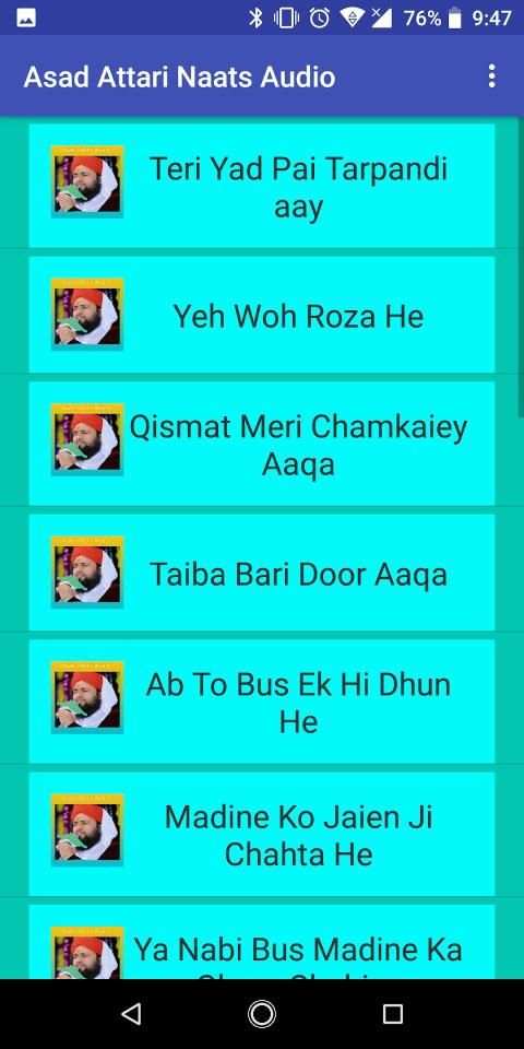 Asad Attari Naats audio 2019 screenshot 1