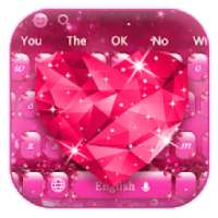 Shiny Romantic Red Heart Keyboard