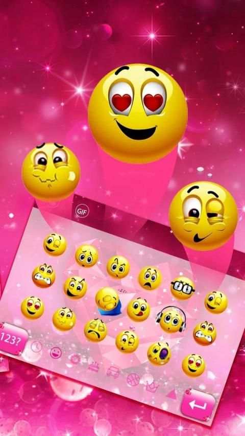 Shiny Romantic Red Heart Keyboard स्क्रीनशॉट 3