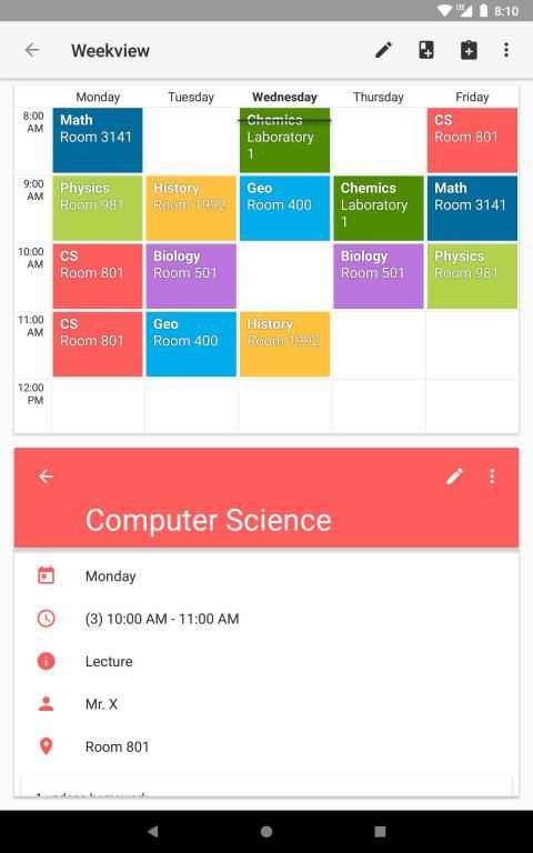 Timetable screenshot 9