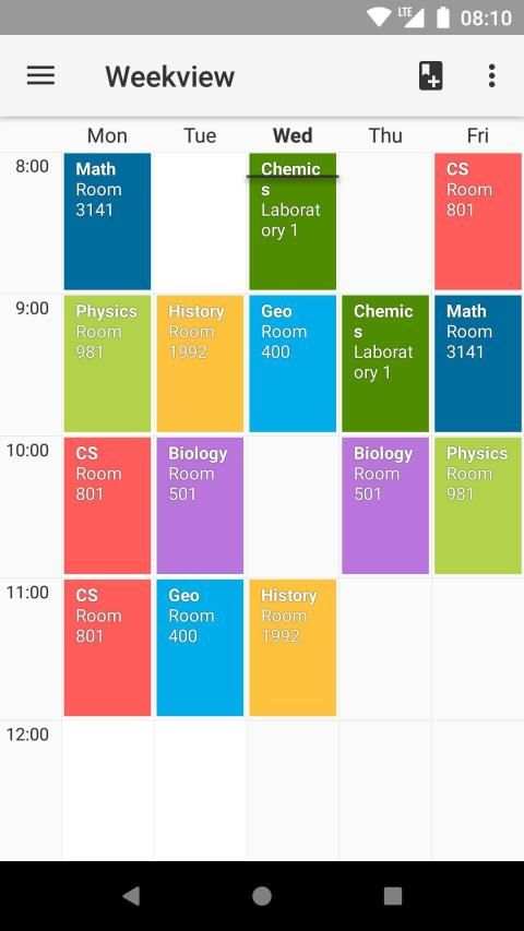 Timetable screenshot 28
