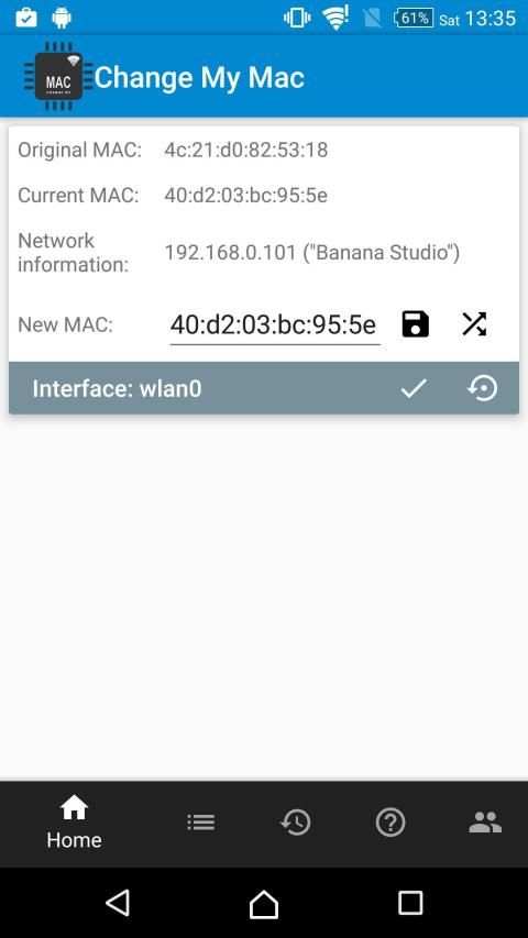 Change My MAC - Spoof Wifi MAC स्क्रीनशॉट 1