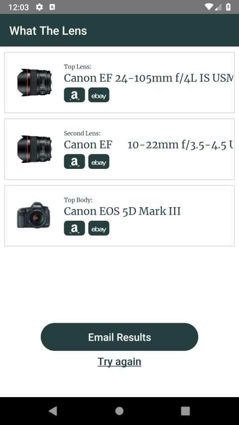 Canon Lens Finder screenshot 1