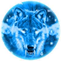 Blue Wild Wolf Keyboard Theme