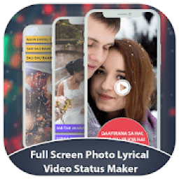Photo Lyrical Full Screen Video Status With Music आइकन