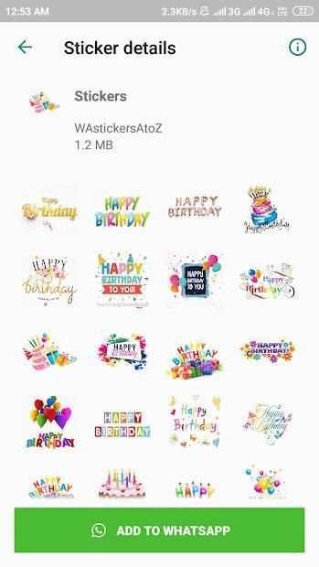 Happy Birthday Whatsapp Stickers : WAstickers screenshot 2