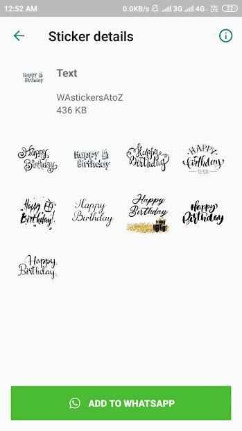 Happy Birthday Whatsapp Stickers : WAstickers screenshot 1