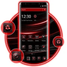 Dark Red Launcher أيقونة