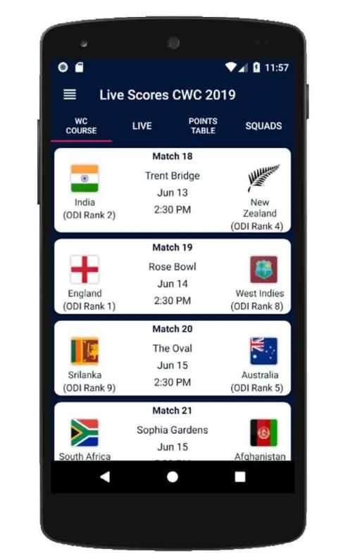 Live Scores CWC 2019 screenshot 7
