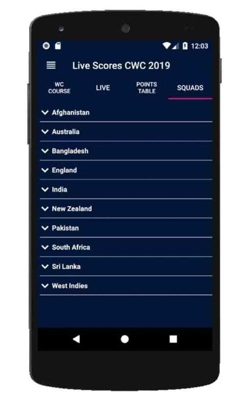 Live Scores CWC 2019 screenshot 4