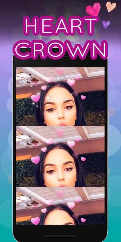 Heart Crown Photo Filter Camera screenshot 1