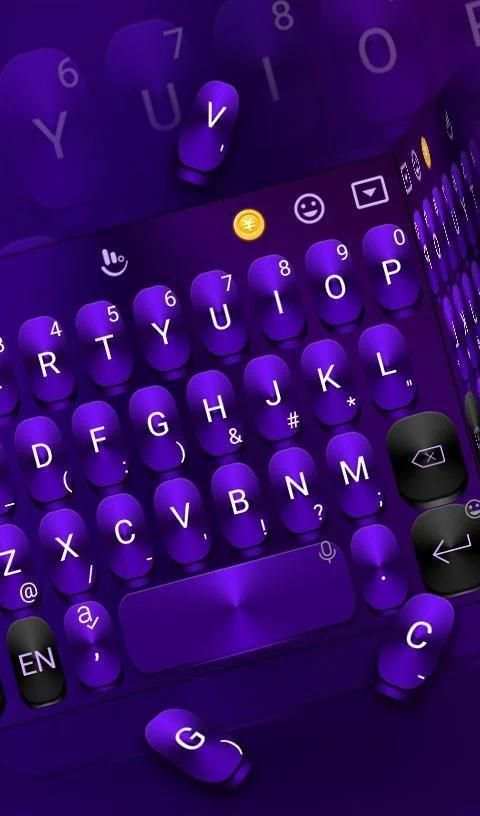 Cool Black Purple Keyboard Theme स्क्रीनशॉट 3