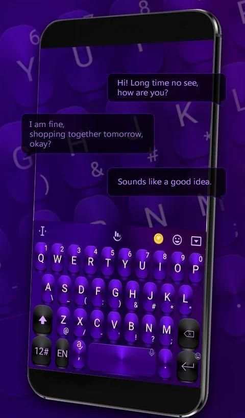 Cool Black Purple Keyboard Theme स्क्रीनशॉट 4