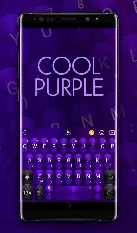 Cool Black Purple Keyboard Theme स्क्रीनशॉट 5