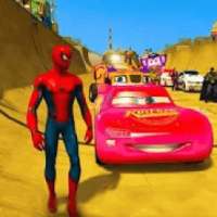 Superheroes Impossible Car Stunt Racing Games