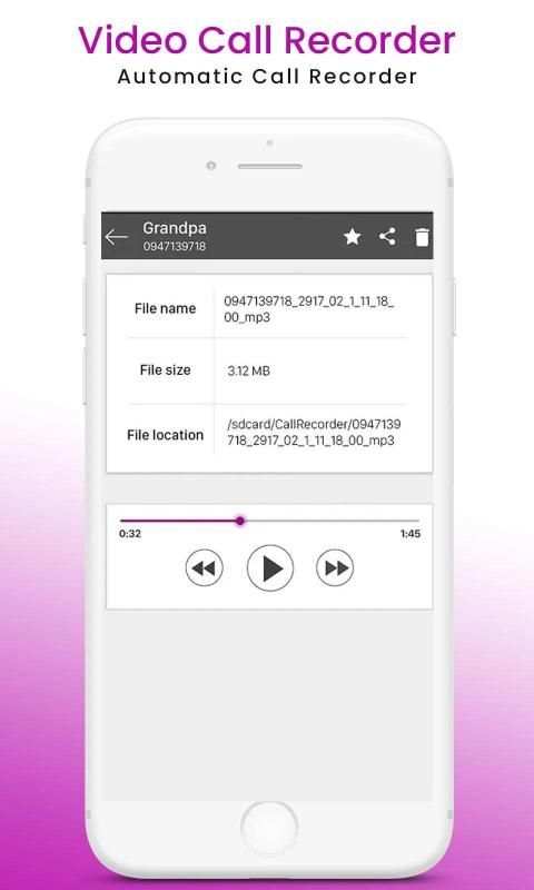 Video Call Recorder - Automatic Call Recorder screenshot 1