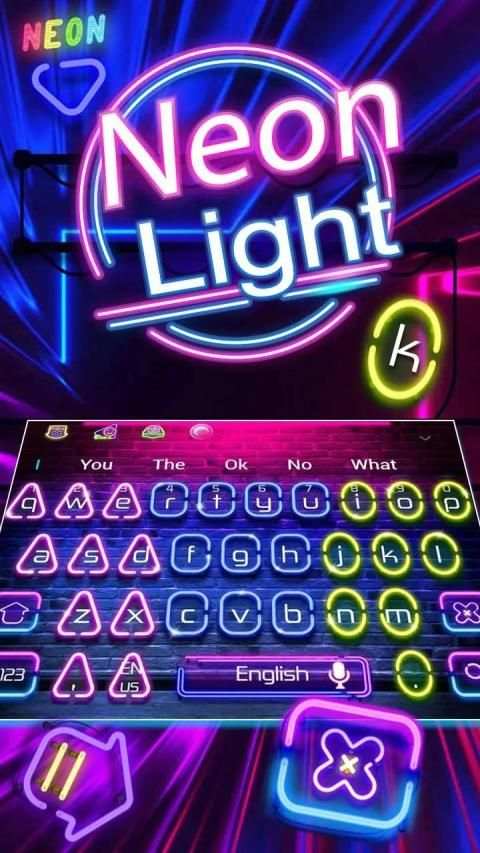Colorful Neon LED Light Keyboard Theme स्क्रीनशॉट 2
