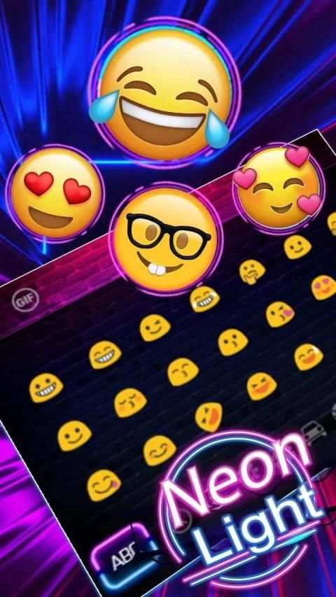 Colorful Neon LED Light Keyboard Theme screenshot 1