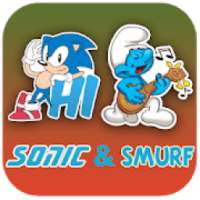 * Sonic And The Smurf Stickers for WAStikerApps