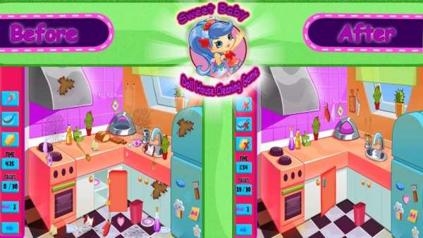 Sweet Baby Doll House Cleaning Game screenshot 2