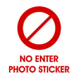 ikon No Enter Photo Sticker