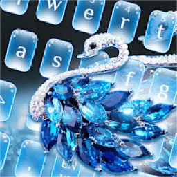ikon Blue Diamond Swan Keyboard
