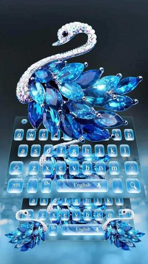Blue Diamond Swan Keyboard screenshot 2