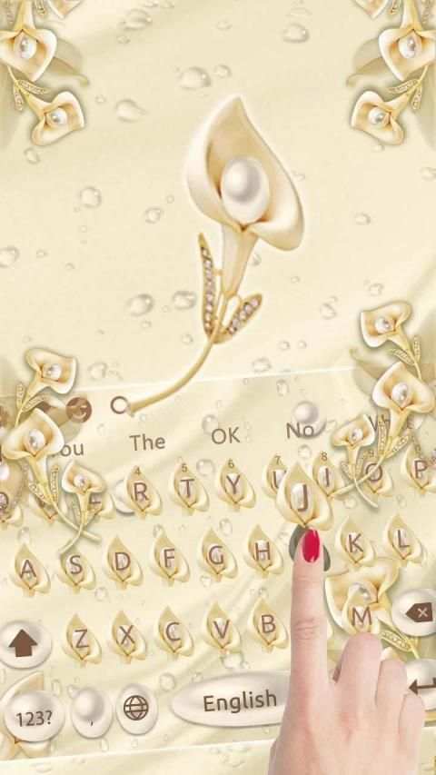 Luxury Calla Jewelry Keyboard स्क्रीनशॉट 2