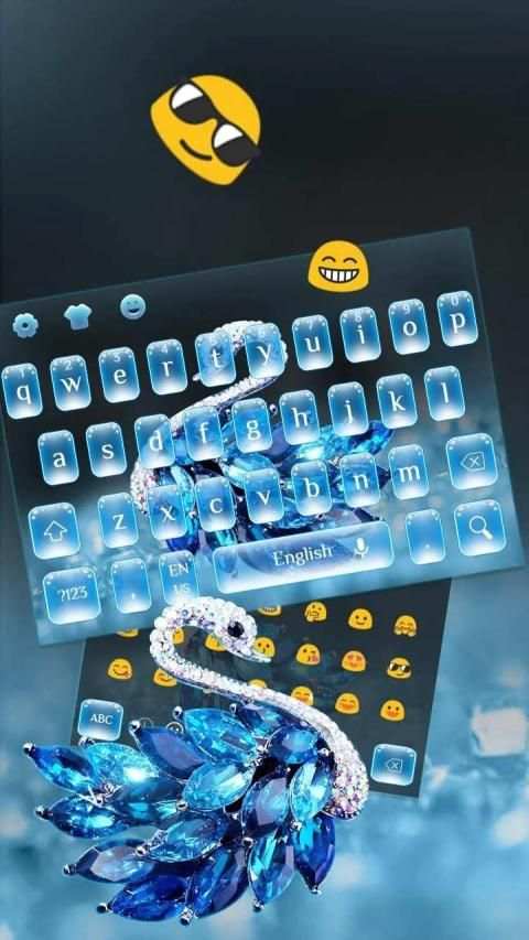 Blue Diamond Swan Keyboard screenshot 3
