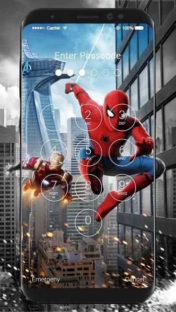 Spider-Man Wallpapers HD Lock Screen screenshot 2