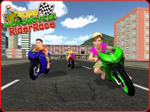 Kids MotorBike Rider Race 3D स्क्रीनशॉट 8