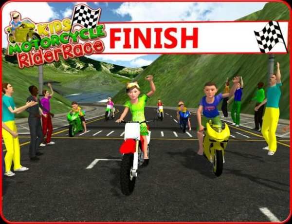 Kids MotorBike Rider Race 3D स्क्रीनशॉट 11