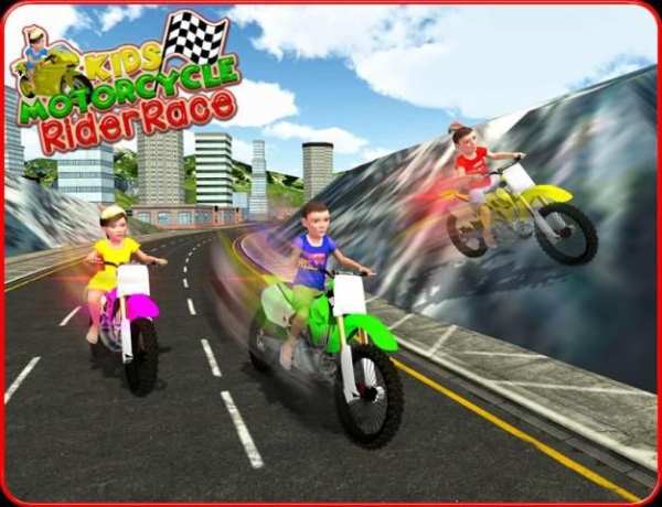 Kids MotorBike Rider Race 3D स्क्रीनशॉट 16