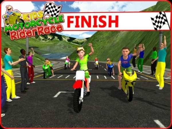 Kids MotorBike Rider Race 3D स्क्रीनशॉट 1