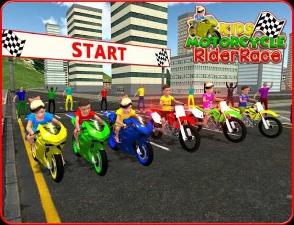 Kids MotorBike Rider Race 3D स्क्रीनशॉट 19